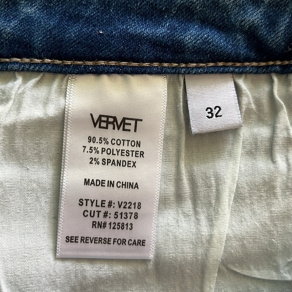 Vervet By Flying Monkey Shirley Super High Rise NWT Size 32 - Picture 12 of 16